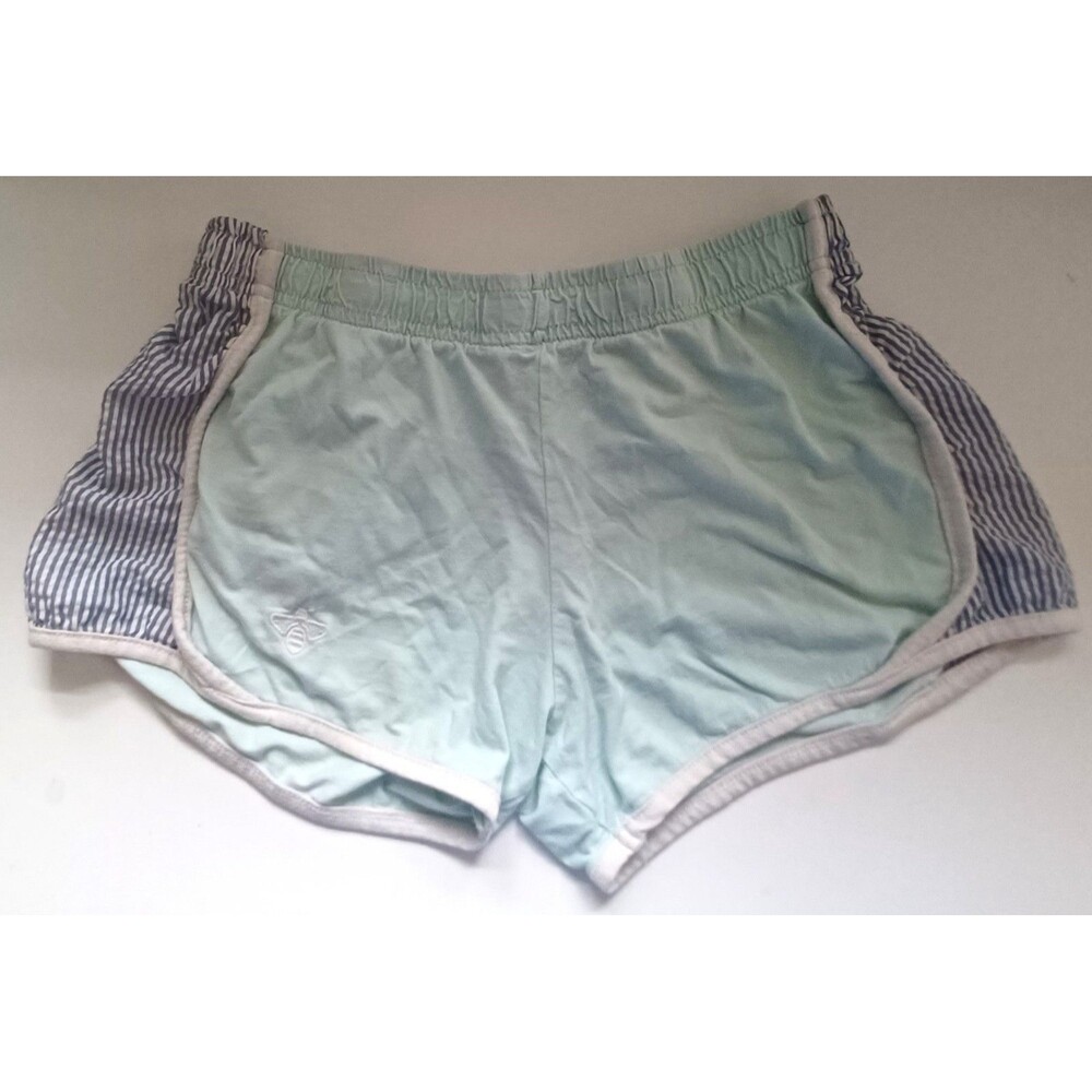 Lily Grace Women's Small Athletic‎ Shorts Light Aqua Blue Coastal Nautical Gym